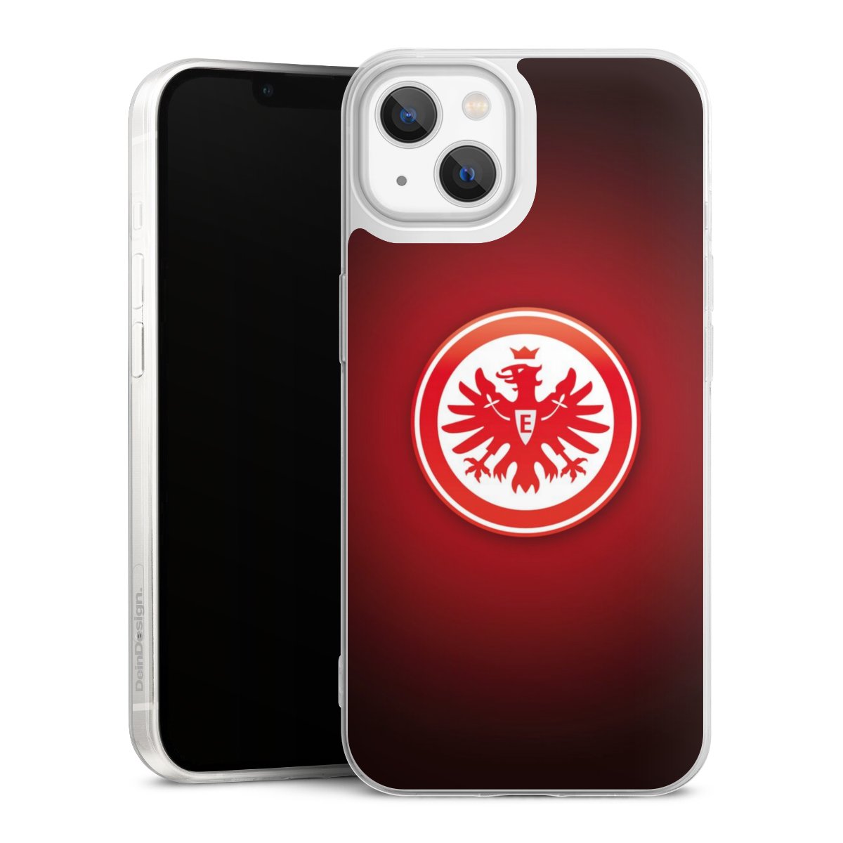 iPhone 13 Handy Slim Case extra dünn Silikon Handyhülle transparent Hülle Eintracht Frankfurt Official Licensed Product Coat Of Arms Silikon Slim Case