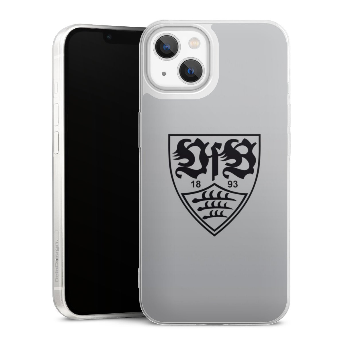 iPhone 13 Handy Slim Case extra dünn Silikon Handyhülle transparent Hülle Logo Vfb Stuttgart Official Licensed Product Silikon Slim Case