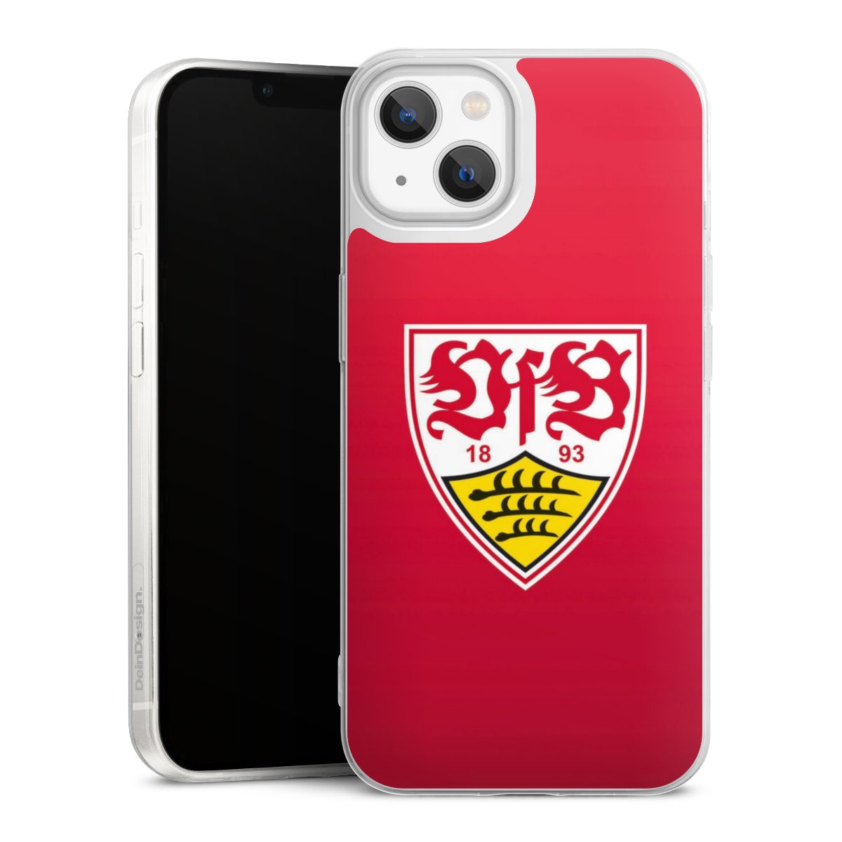 iPhone 13 Handy Slim Case extra dünn Silikon Handyhülle transparent Hülle Official Licensed Product Vfb Stuttgart Silikon Slim Case