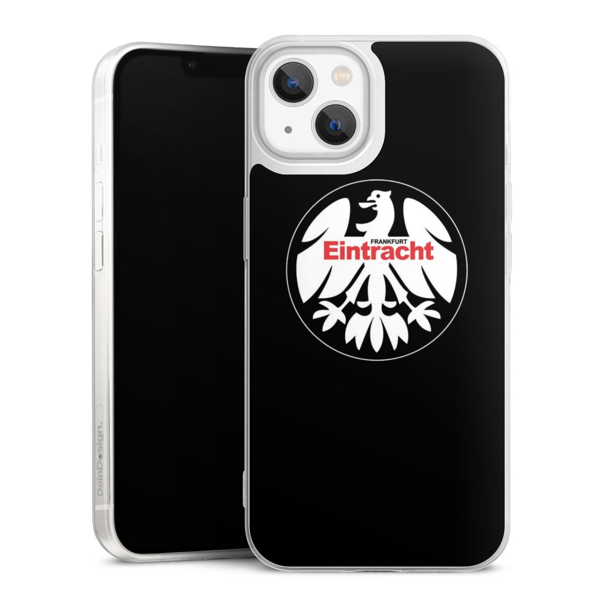 iPhone 13 Handy Slim Case extra dünn Silikon Handyhülle transparent Hülle Official Licensed Product Eintracht Frankfurt Sge Silikon Slim Case