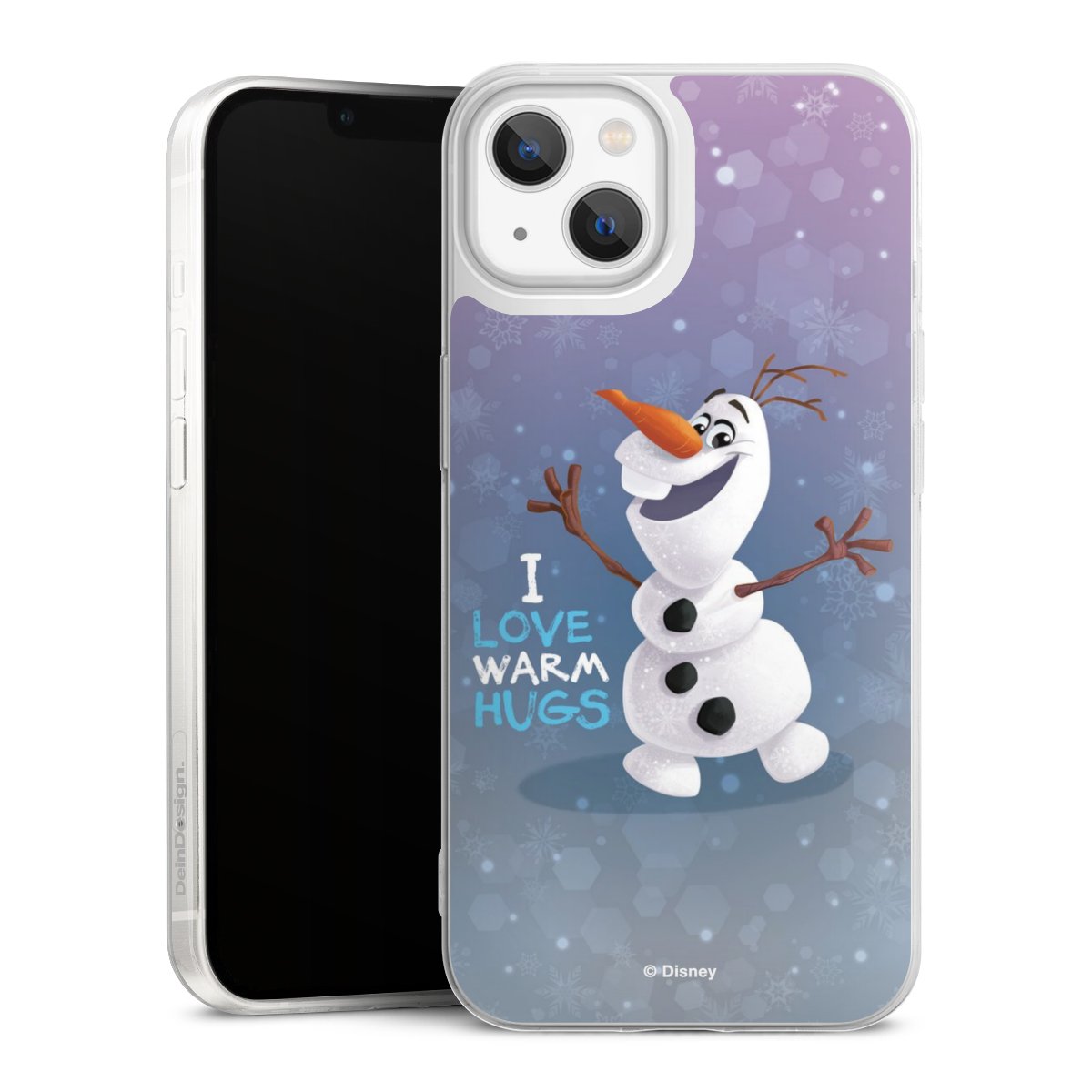 iPhone 13 Handy Slim Case extra dünn Silikon Handyhülle transparent Hülle Frozen Frozen Olaf Official Licensed Product Silikon Slim Case