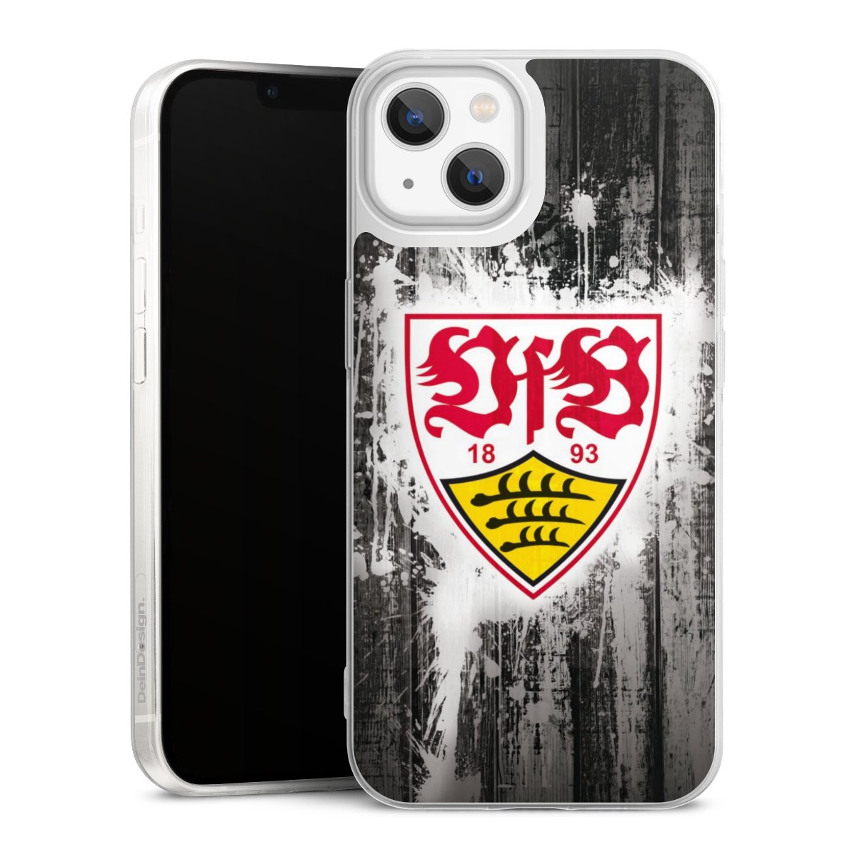 iPhone 13 Handy Slim Case extra dünn Silikon Handyhülle transparent Hülle Vfb Stuttgart Official Licensed Product Silikon Slim Case