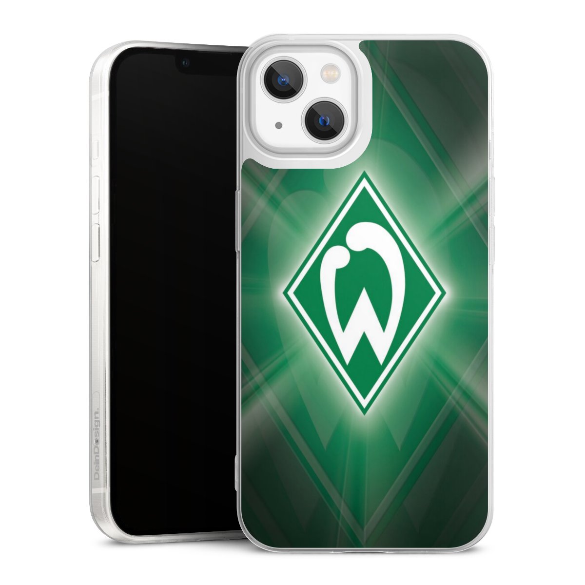 iPhone 13 Handy Slim Case extra dünn Silikon Handyhülle transparent Hülle Sv Werder Bremen Official Licensed Product Coat Of Arms Silikon Slim Case