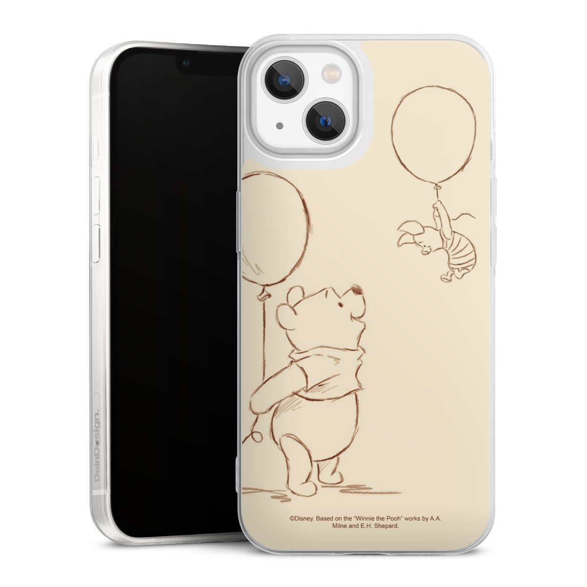 iPhone 13 Handy Slim Case extra dünn Silikon Handyhülle transparent Hülle Official Licensed Product Winnie The Pooh Disney Silikon Slim Case