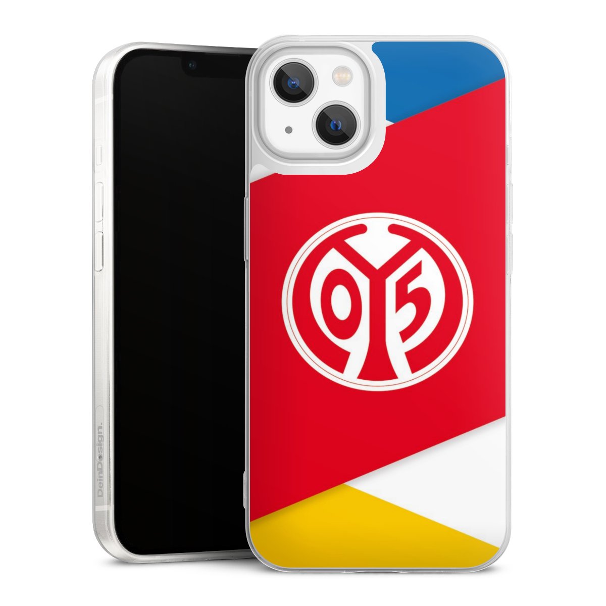 iPhone 13 Handy Slim Case extra dünn Silikon Handyhülle transparent Hülle Official Licensed Product Soccer 1. Fsv Mainz 05 E.V. Silikon Slim Case