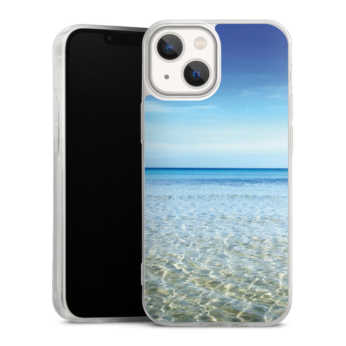 iPhone 13 Mini Handy Slim Case extra dünn Silikon Handyhülle transparent Hülle Urlaub Sky Ocean Silikon Slim Case