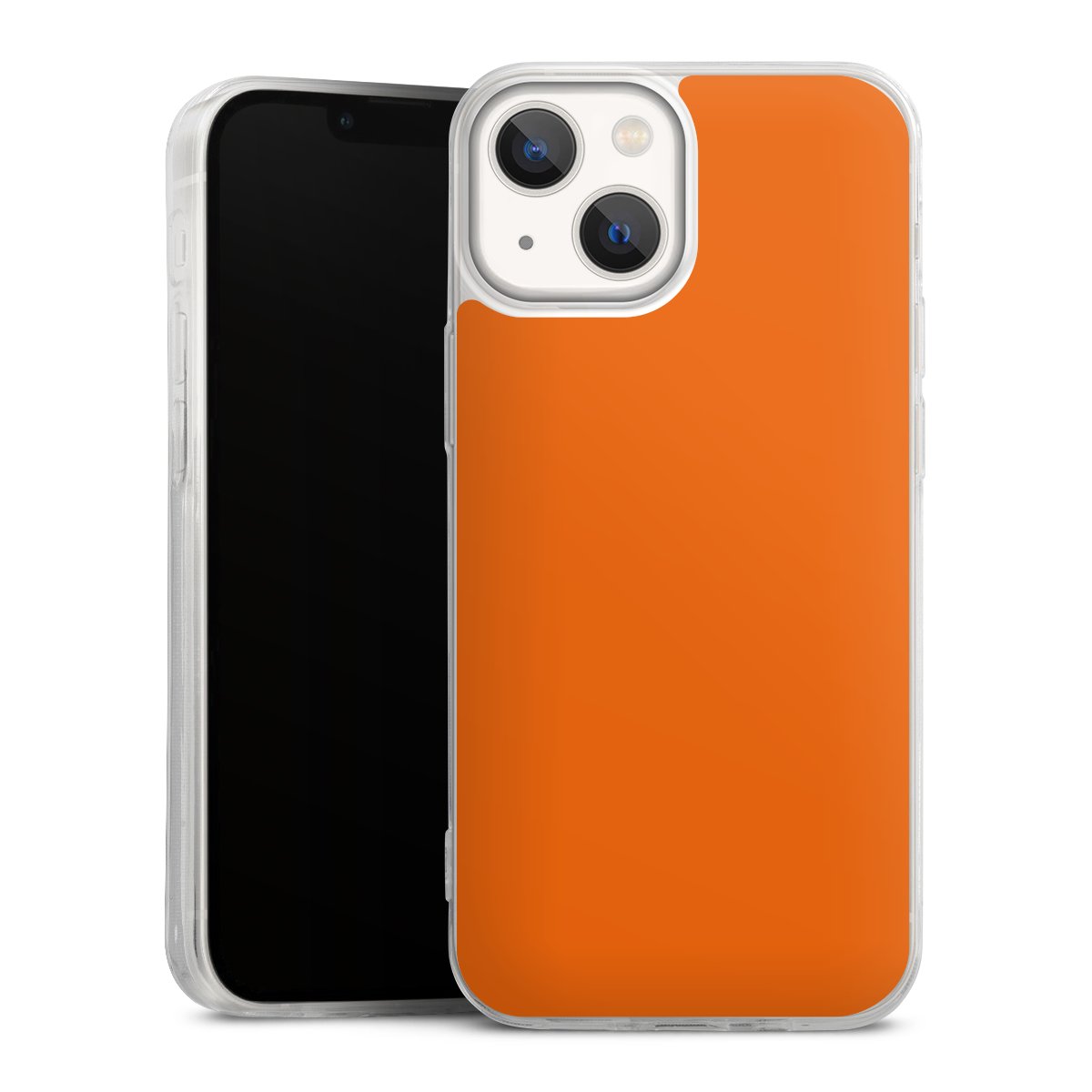 iPhone 13 Mini Handy Slim Case extra dünn Silikon Handyhülle transparent Hülle Orange Colour Unicoloured Silikon Slim Case