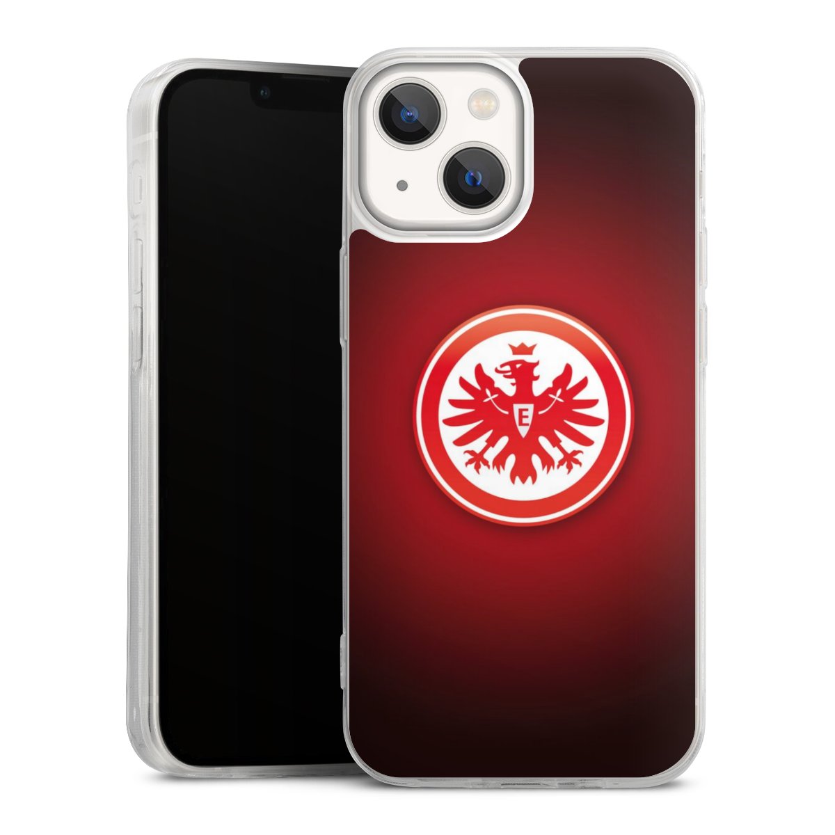 iPhone 13 Mini Handy Slim Case extra dünn Silikon Handyhülle transparent Hülle Eintracht Frankfurt Official Licensed Product Coat Of Arms Silikon Slim Case