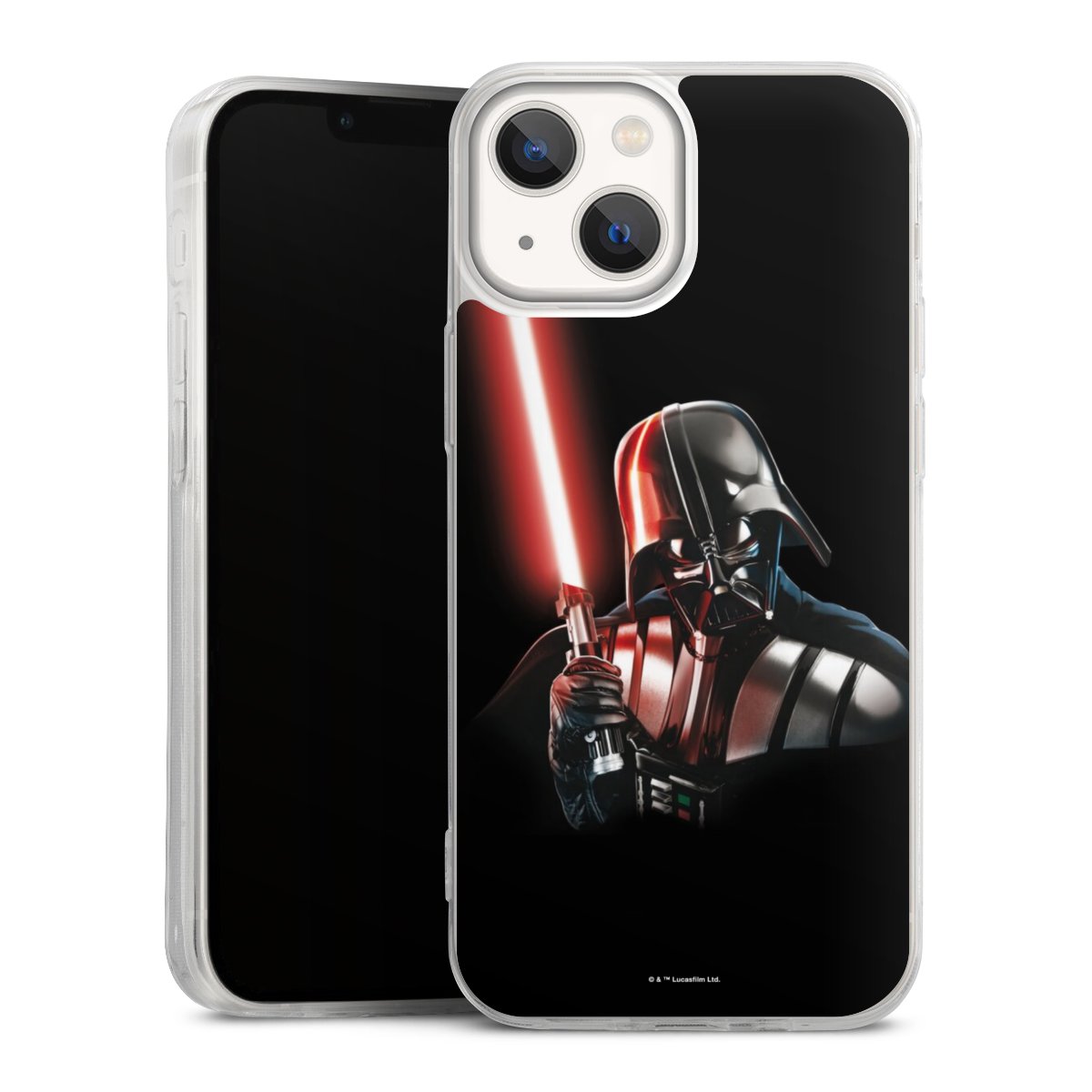 iPhone 13 Mini Handy Slim Case extra dünn Silikon Handyhülle transparent Hülle Star Wars Merchandise Darth Vader Silikon Slim Case