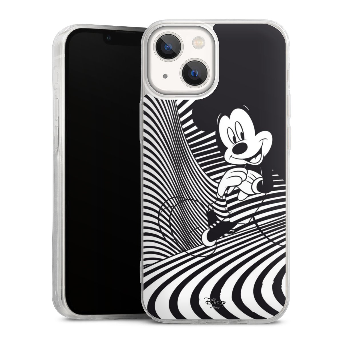 iPhone 13 Mini Handy Slim Case extra dünn Silikon Handyhülle transparent Hülle Disney Official Licensed Product Mickey Mouse Silikon Slim Case