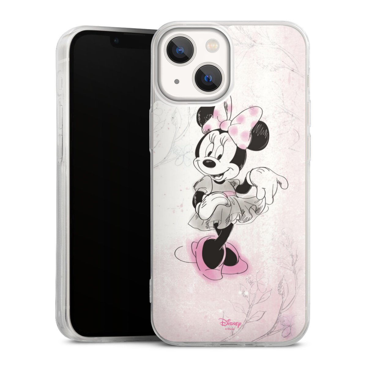 iPhone 13 Mini Handy Slim Case extra dünn Silikon Handyhülle transparent Hülle Disney Minnie Mouse Vintage Silikon Slim Case