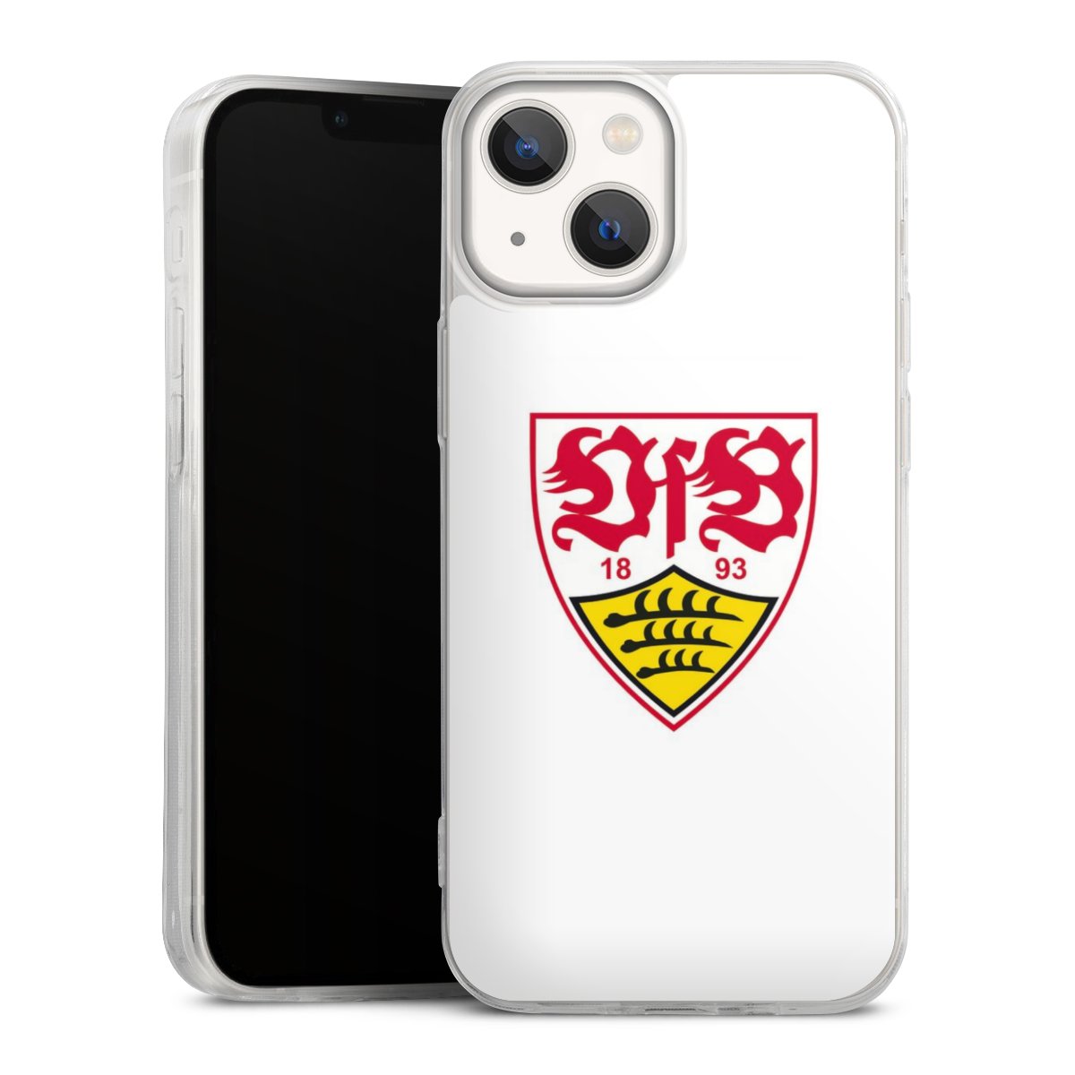 iPhone 13 Mini Handy Slim Case extra dünn Silikon Handyhülle transparent Hülle Logo Official Licensed Product Vfb Stuttgart Silikon Slim Case