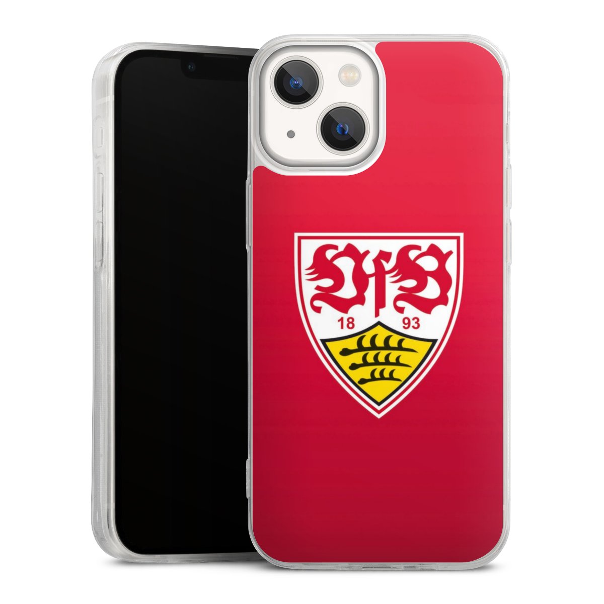 iPhone 13 Mini Handy Slim Case extra dünn Silikon Handyhülle transparent Hülle Official Licensed Product Vfb Stuttgart Silikon Slim Case