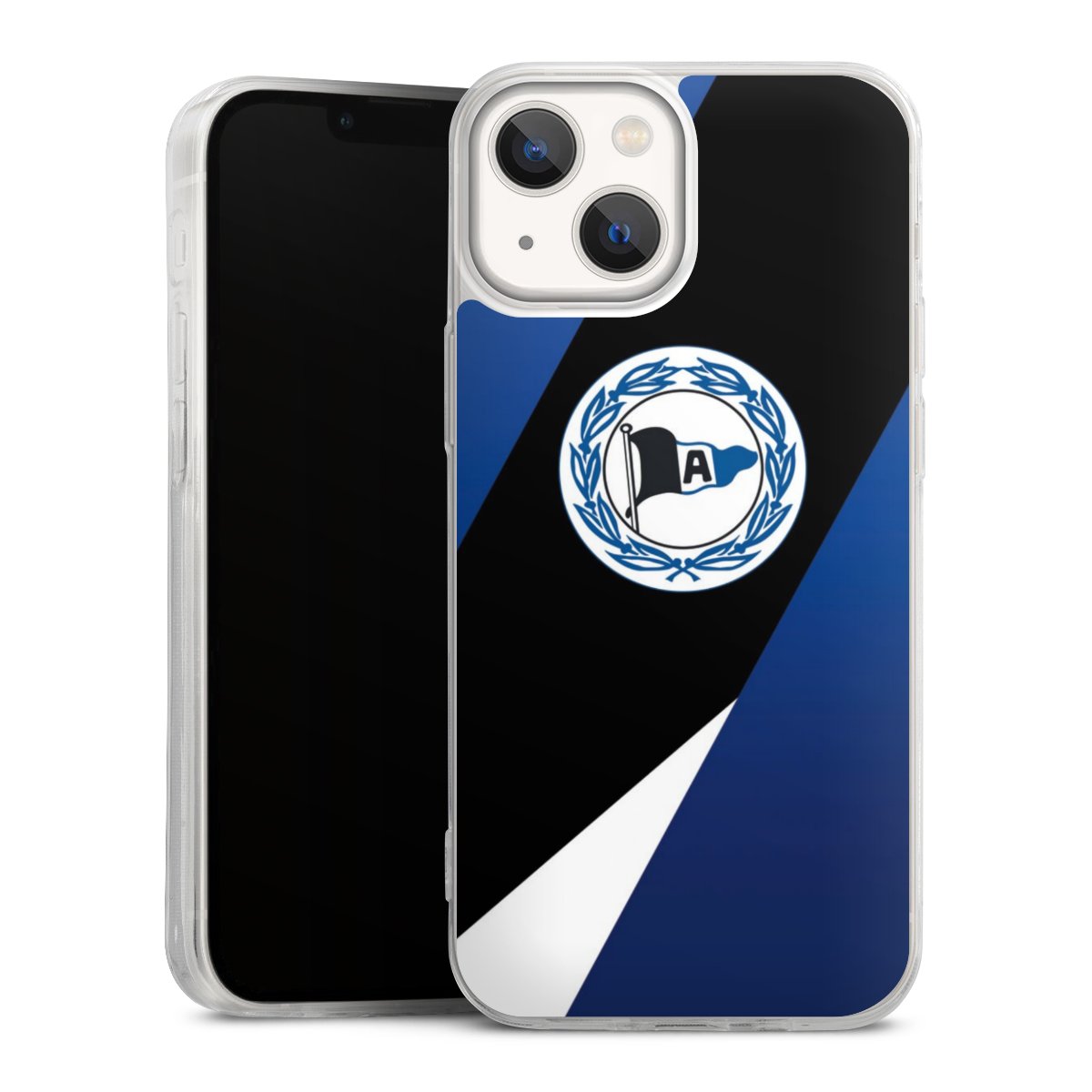 iPhone 13 Mini Handy Slim Case extra dünn Silikon Handyhülle transparent Hülle Official Licensed Product Arminia Bielefeld Dsc Silikon Slim Case