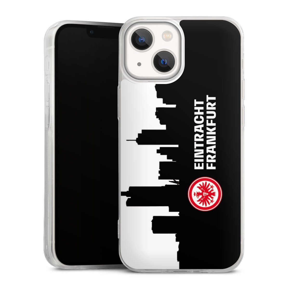 iPhone 13 Mini Handy Slim Case extra dünn Silikon Handyhülle transparent Hülle Sge Eintracht Frankfurt Official Licensed Product Silikon Slim Case