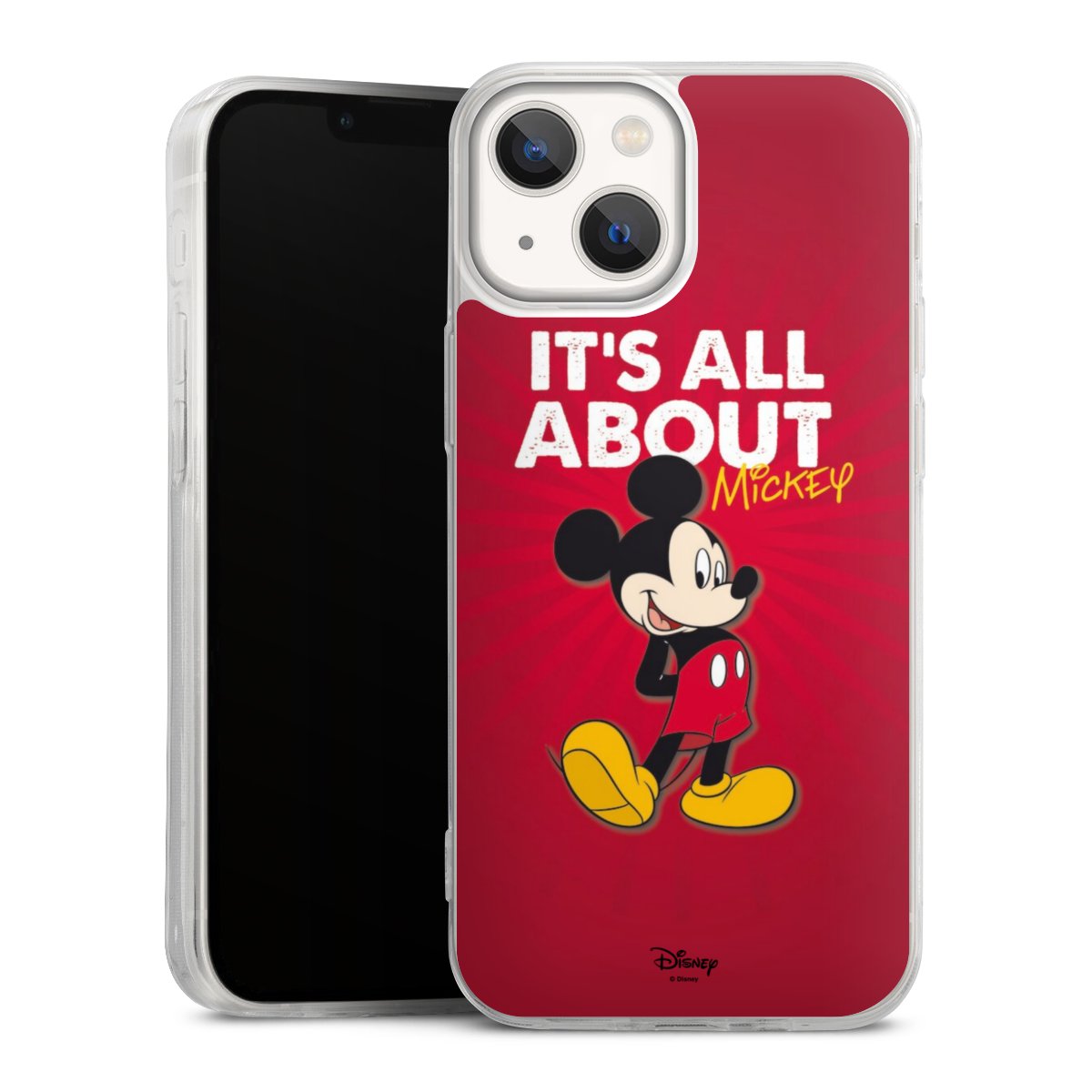 iPhone 13 Mini Handy Slim Case extra dünn Silikon Handyhülle transparent Hülle Mouse Disney Official Licensed Product Silikon Slim Case