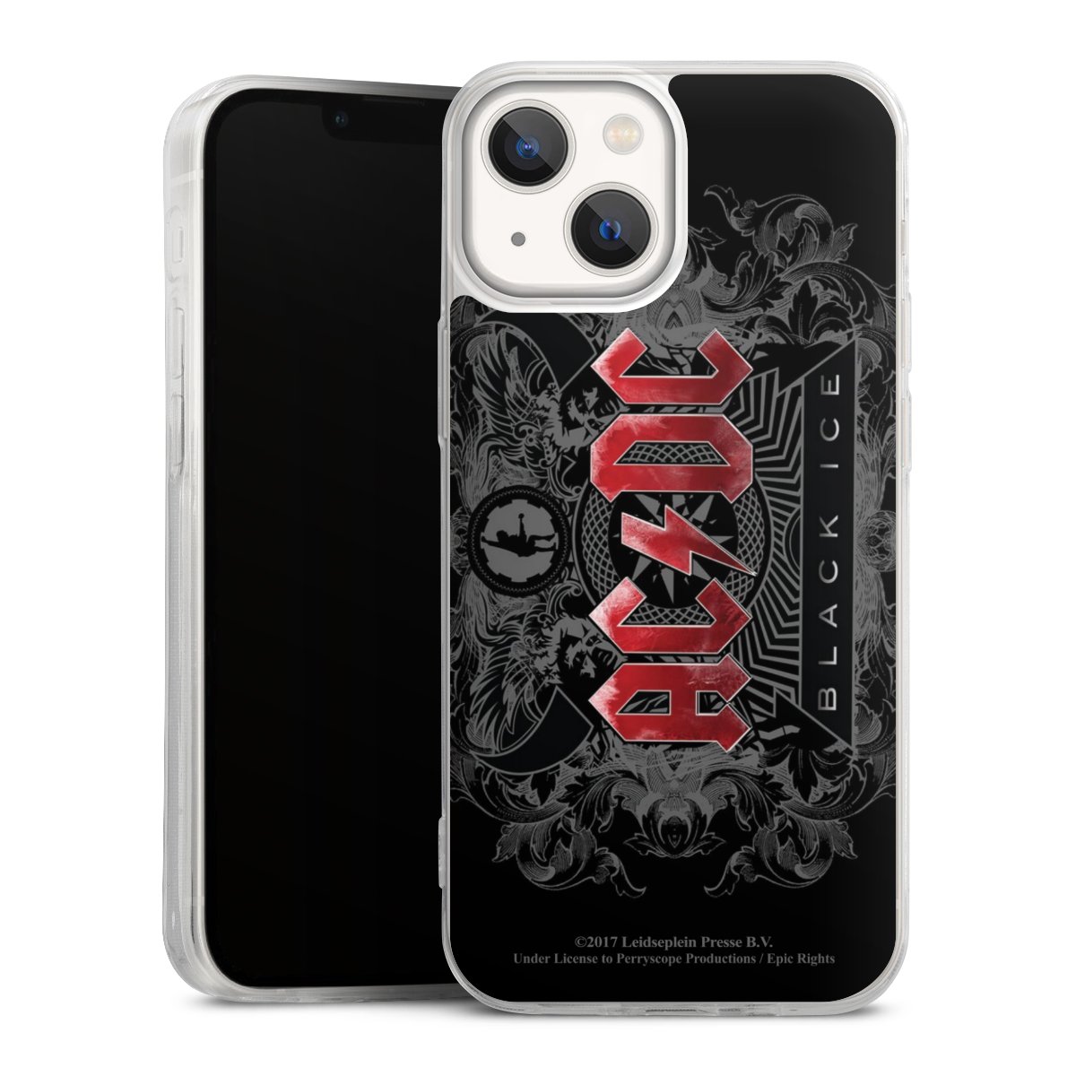 iPhone 13 Mini Handy Slim Case extra dünn Silikon Handyhülle transparent Hülle Merchandise Black Ice Acdc Silikon Slim Case