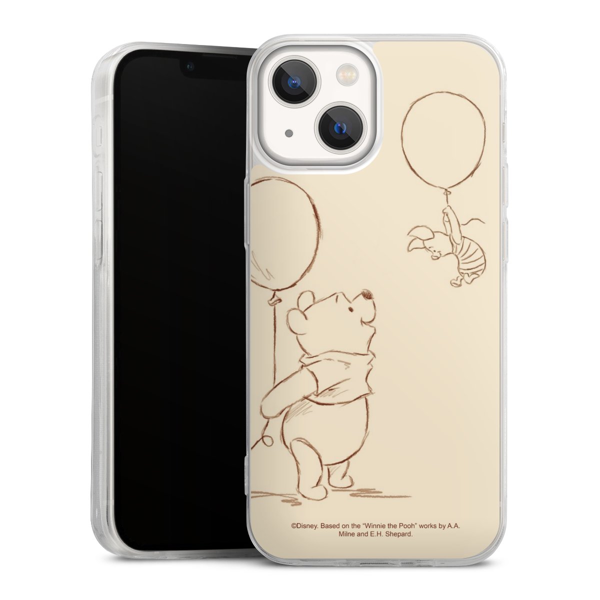 iPhone 13 Mini Handy Slim Case extra dünn Silikon Handyhülle transparent Hülle Official Licensed Product Winnie The Pooh Disney Silikon Slim Case