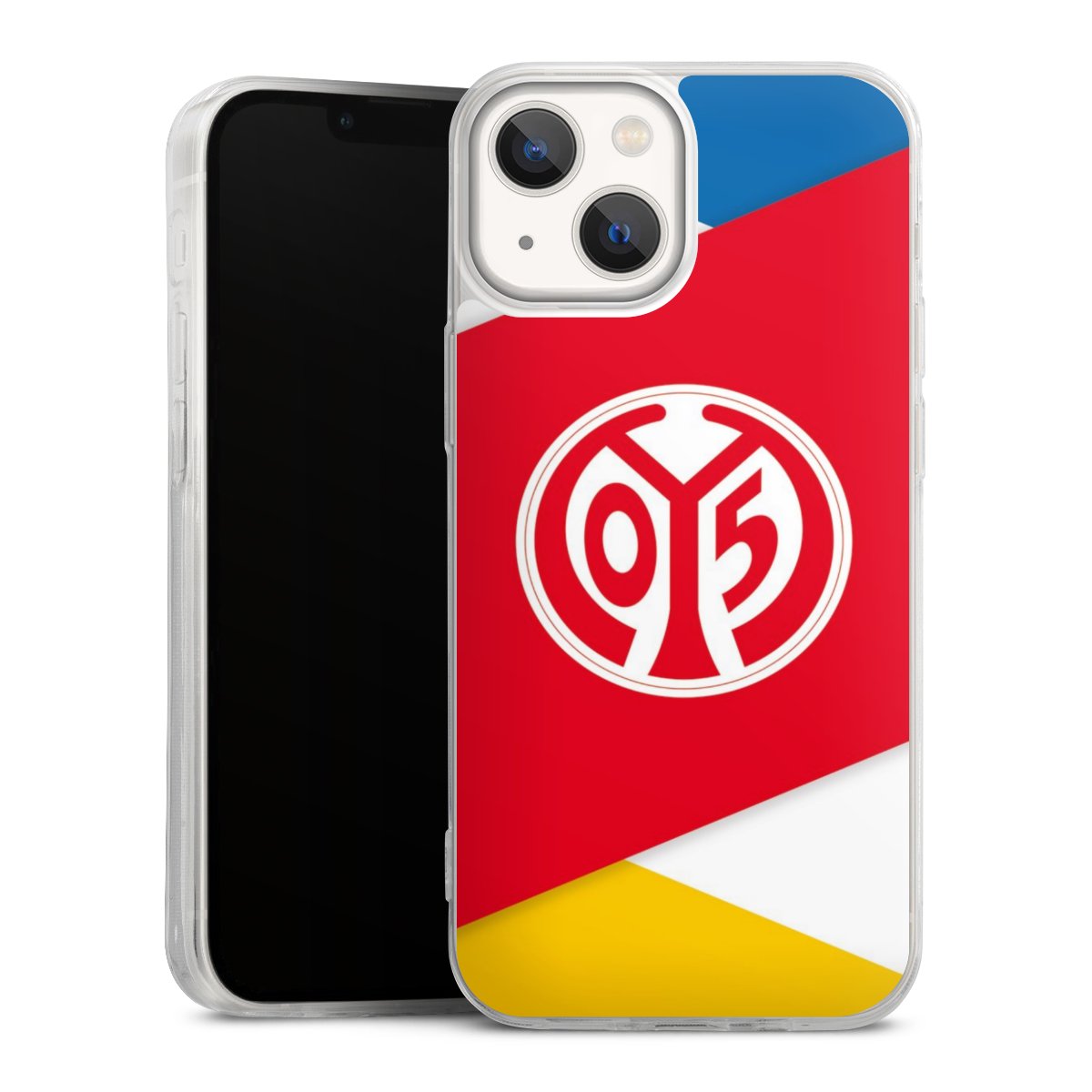 iPhone 13 Mini Handy Slim Case extra dünn Silikon Handyhülle transparent Hülle Official Licensed Product Soccer 1. Fsv Mainz 05 E.V. Silikon Slim Case