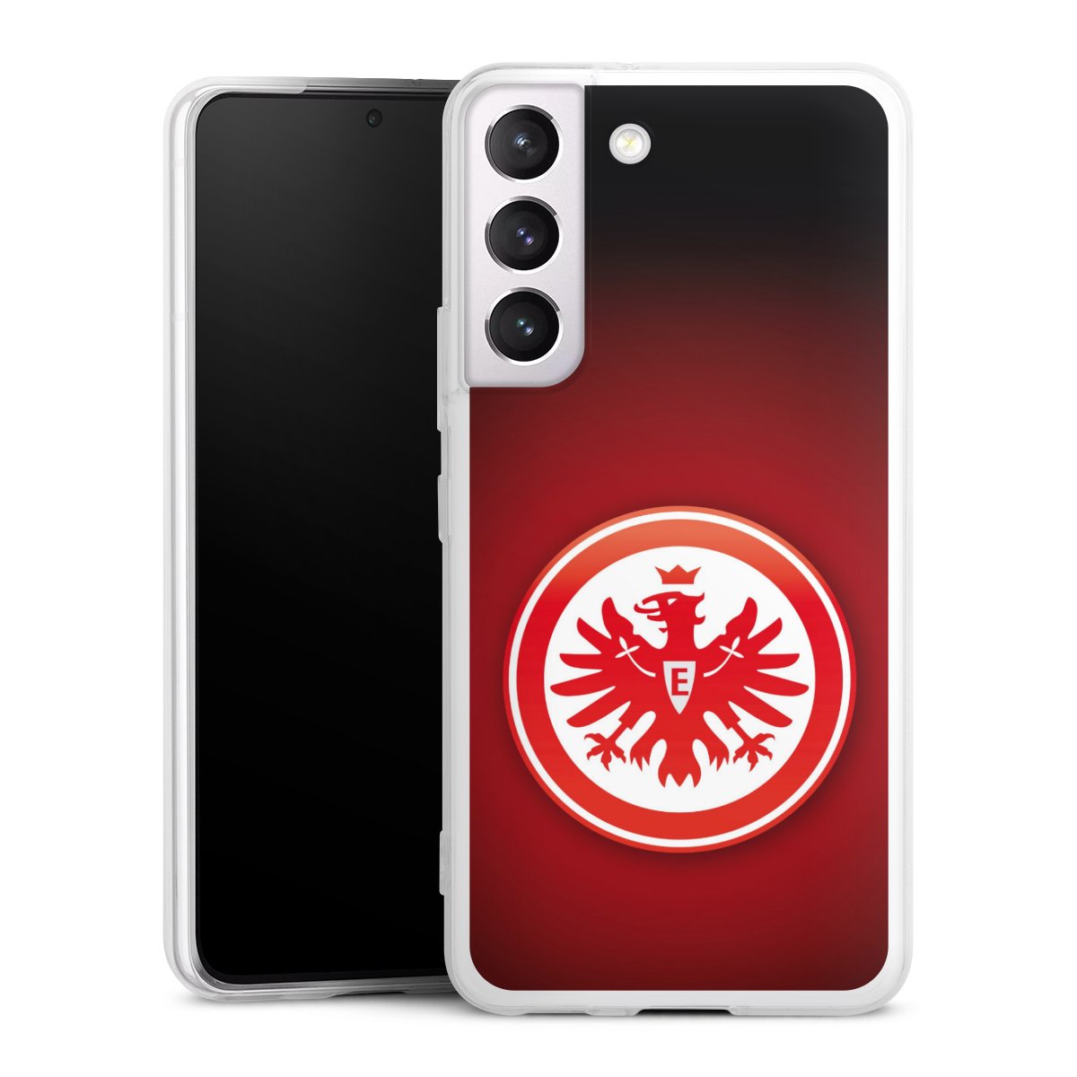 Galaxy S22 Handy Slim Case extra dünn Silikon Handyhülle transparent Hülle Eintracht Frankfurt Official Licensed Product Coat Of Arms Silikon Slim Case