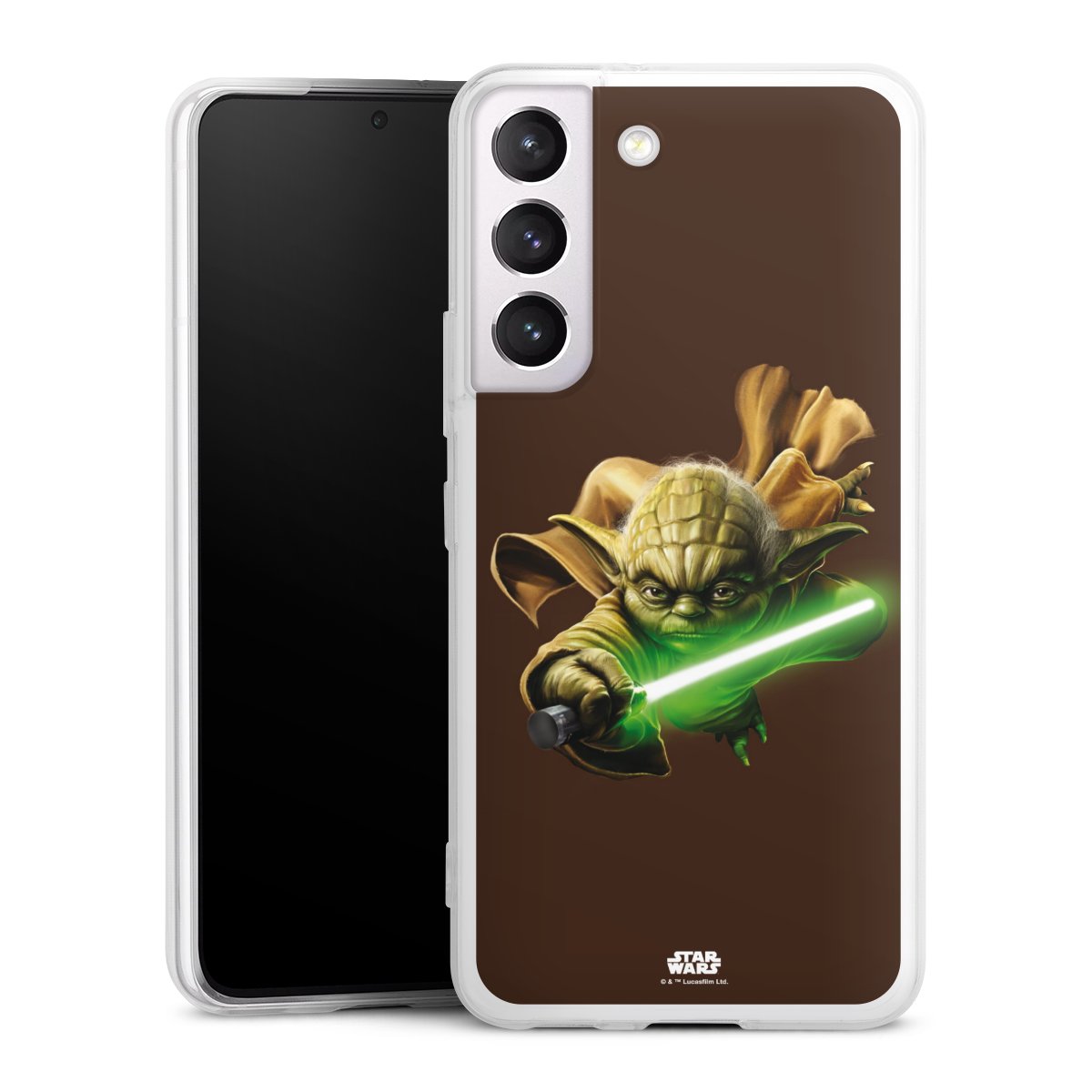 Galaxy S22 Handy Slim Case extra dünn Silikon Handyhülle transparent Hülle Yoda Merchandise Star Wars Silikon Slim Case