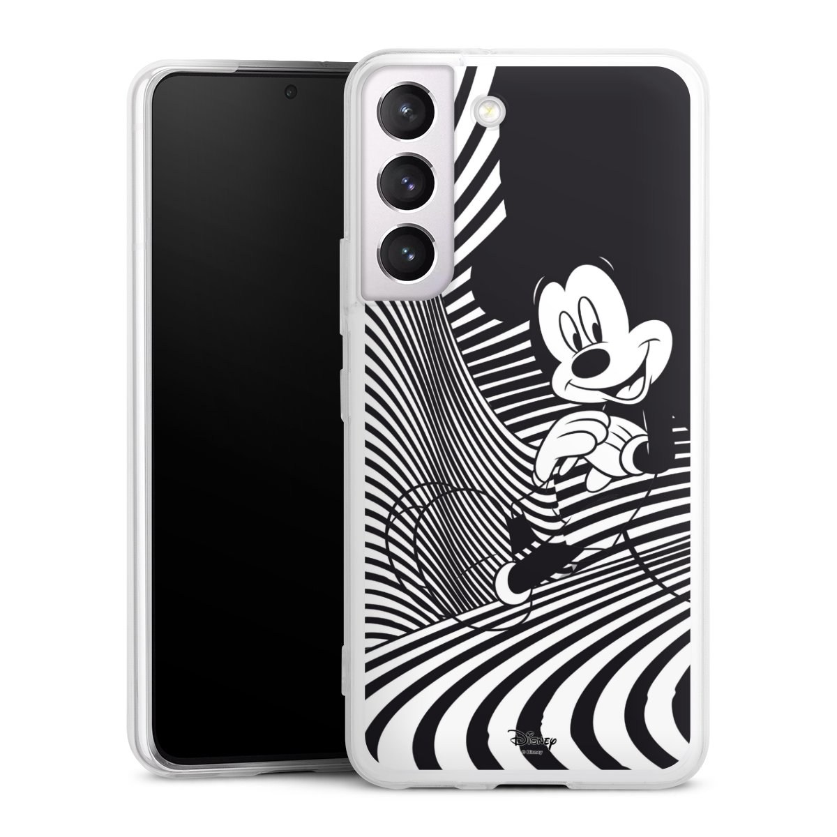 Galaxy S22 Handy Slim Case extra dünn Silikon Handyhülle transparent Hülle Mickey Mouse Official Licensed Product Disney Silikon Slim Case