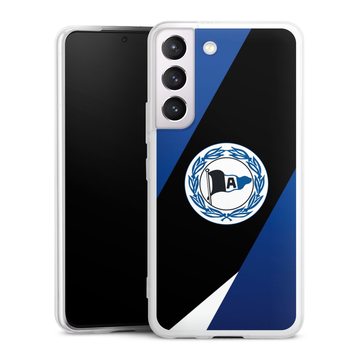 Galaxy S22 Handy Slim Case extra dünn Silikon Handyhülle transparent Hülle Official Licensed Product Arminia Bielefeld Dsc Silikon Slim Case