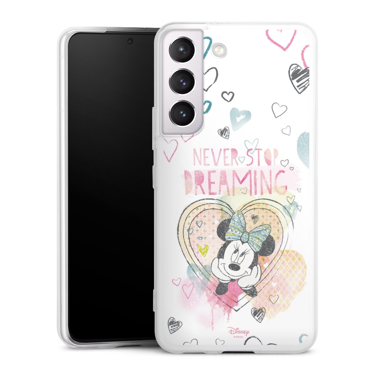 Galaxy S22 Handy Slim Case extra dünn Silikon Handyhülle transparent Hülle Disney Official Licensed Product Minnie Mouse Silikon Slim Case