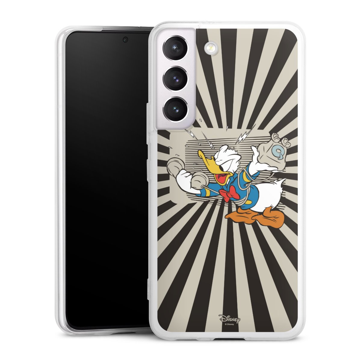 Galaxy S22 Handy Slim Case extra dünn Silikon Handyhülle transparent Hülle Donald Duck Disney Official Licensed Product Silikon Slim Case