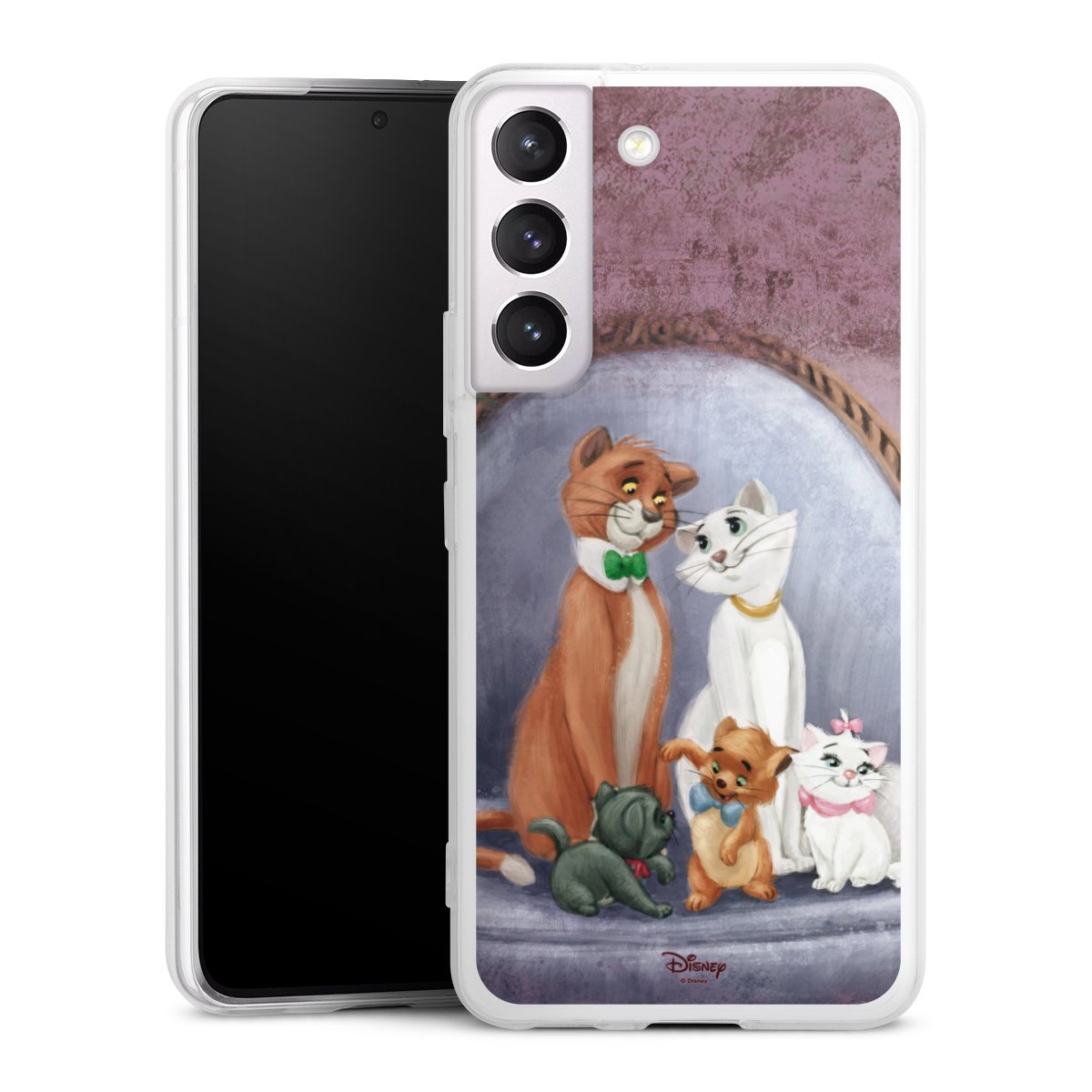 Galaxy S22 Handy Slim Case extra dünn Silikon Handyhülle transparent Hülle Official Licensed Product Disney Aristocats Silikon Slim Case