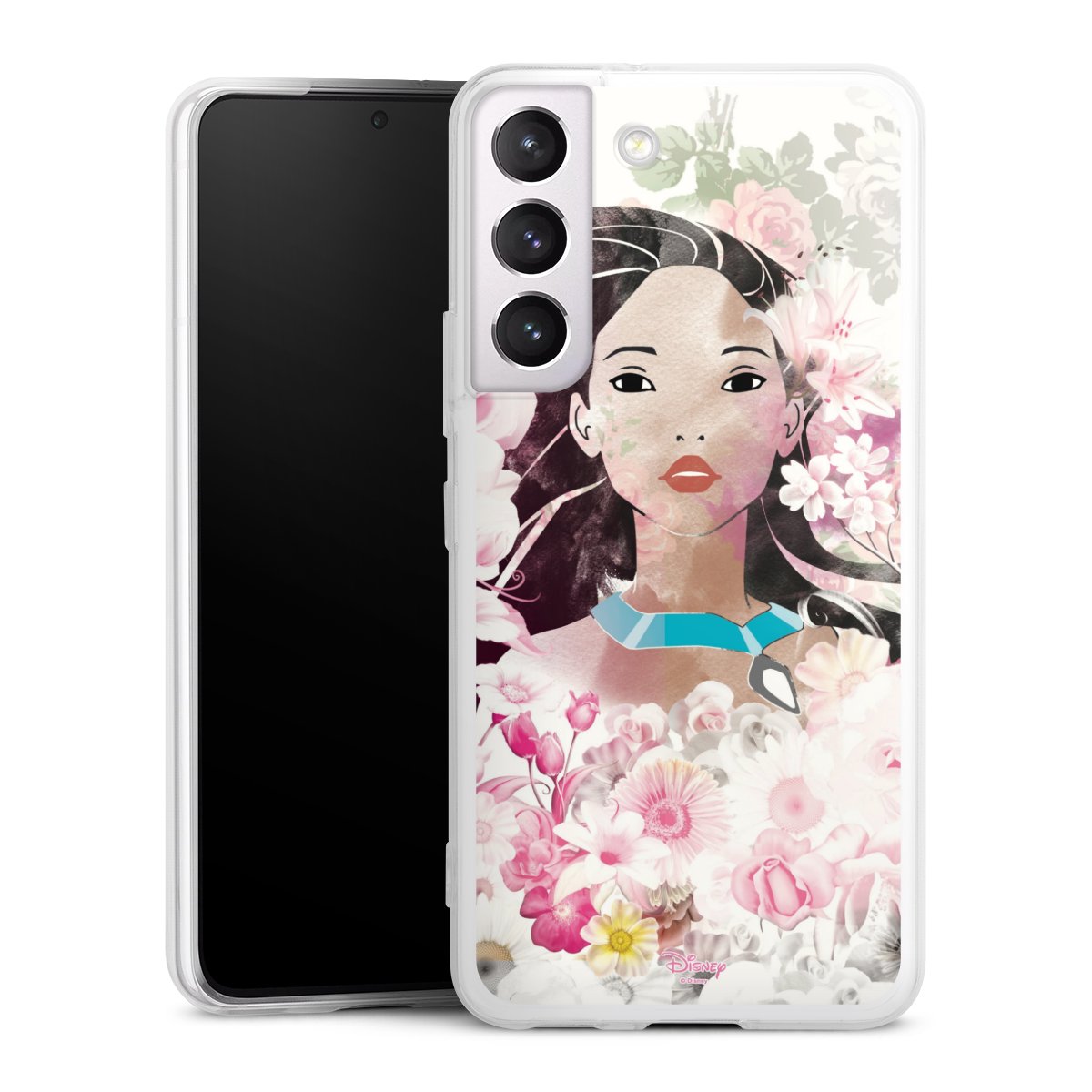 Galaxy S22 Handy Slim Case extra dünn Silikon Handyhülle transparent Hülle Pocahontas Official Licensed Product Disney Silikon Slim Case