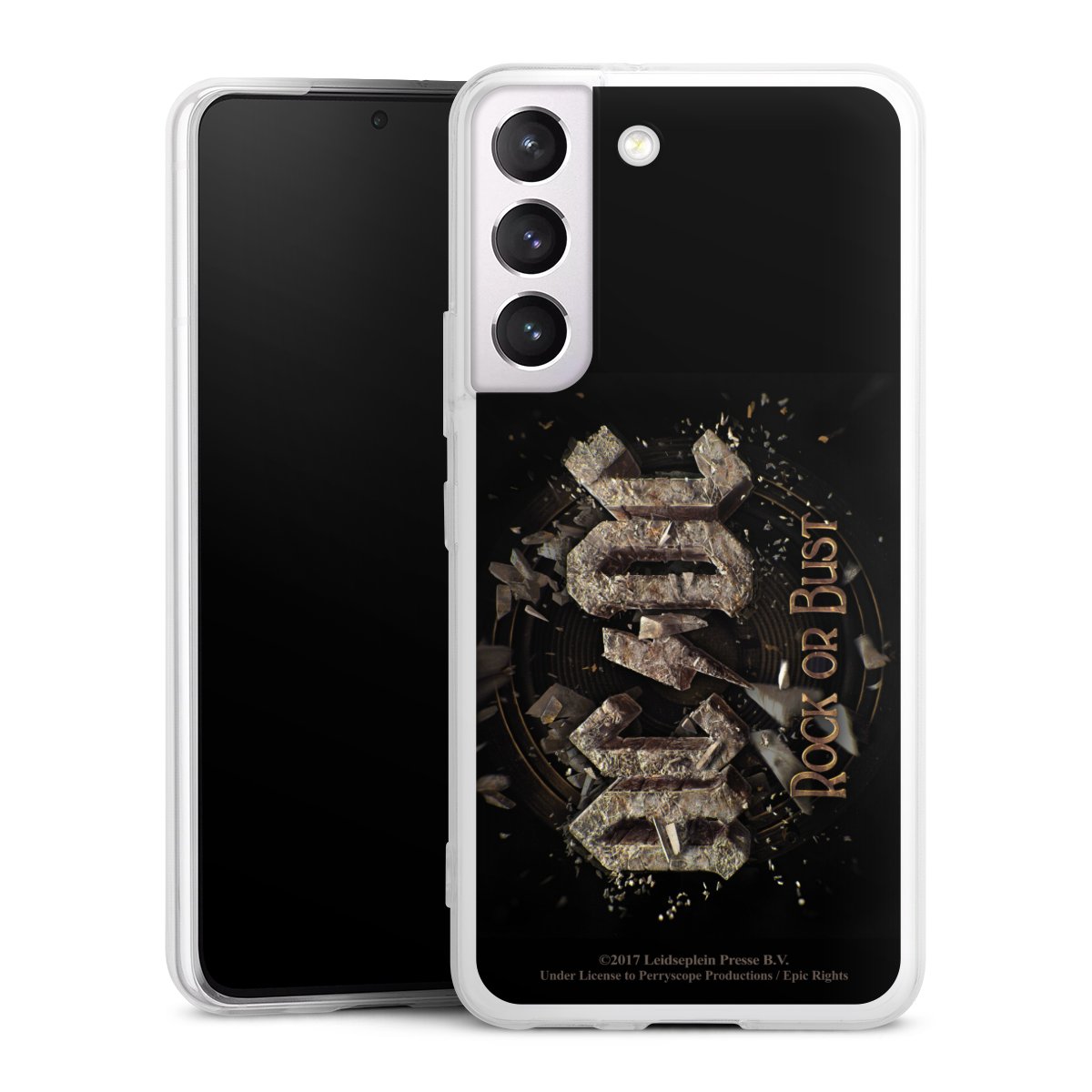 Galaxy S22 Handy Slim Case extra dünn Silikon Handyhülle transparent Hülle Acdc Official Licensed Product Rock Or Bust Silikon Slim Case