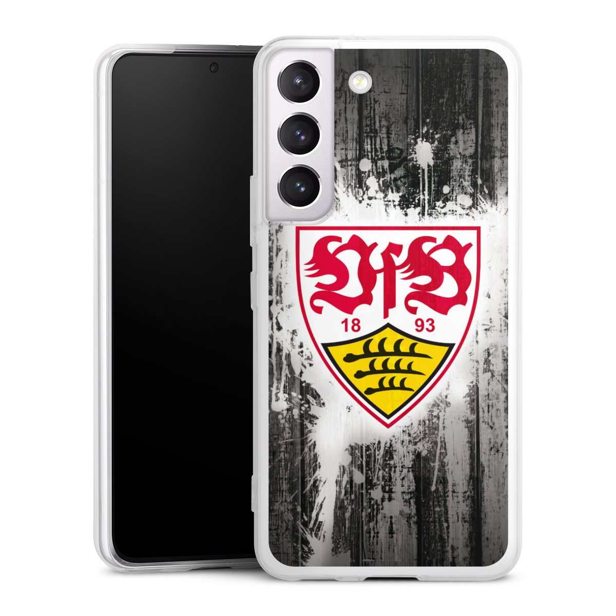 Galaxy S22 Handy Slim Case extra dünn Silikon Handyhülle transparent Hülle Vfb Stuttgart Official Licensed Product Silikon Slim Case