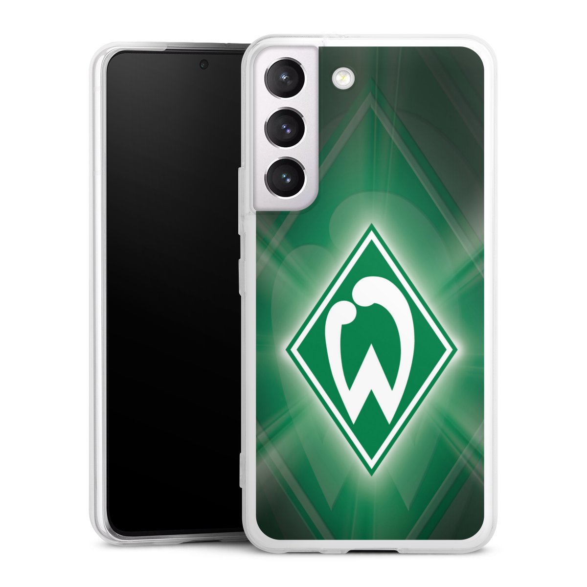 Galaxy S22 Handy Slim Case extra dünn Silikon Handyhülle transparent Hülle Sv Werder Bremen Official Licensed Product Coat Of Arms Silikon Slim Case