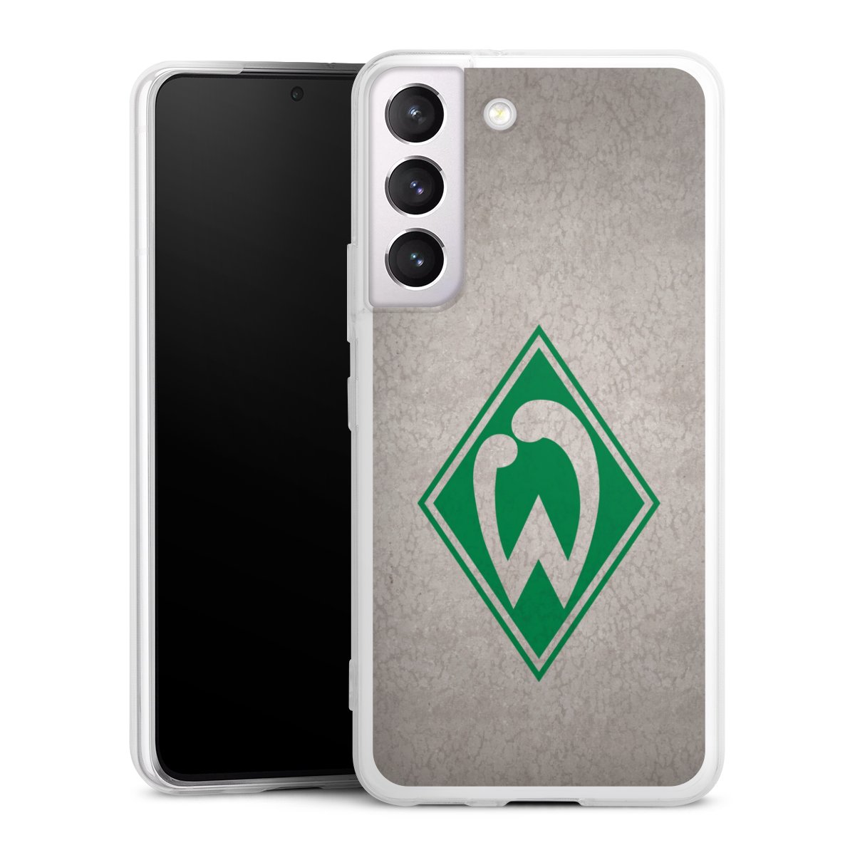 Galaxy S22 Handy Slim Case extra dünn Silikon Handyhülle transparent Hülle Sv Werder Bremen Concrete Official Licensed Product Silikon Slim Case