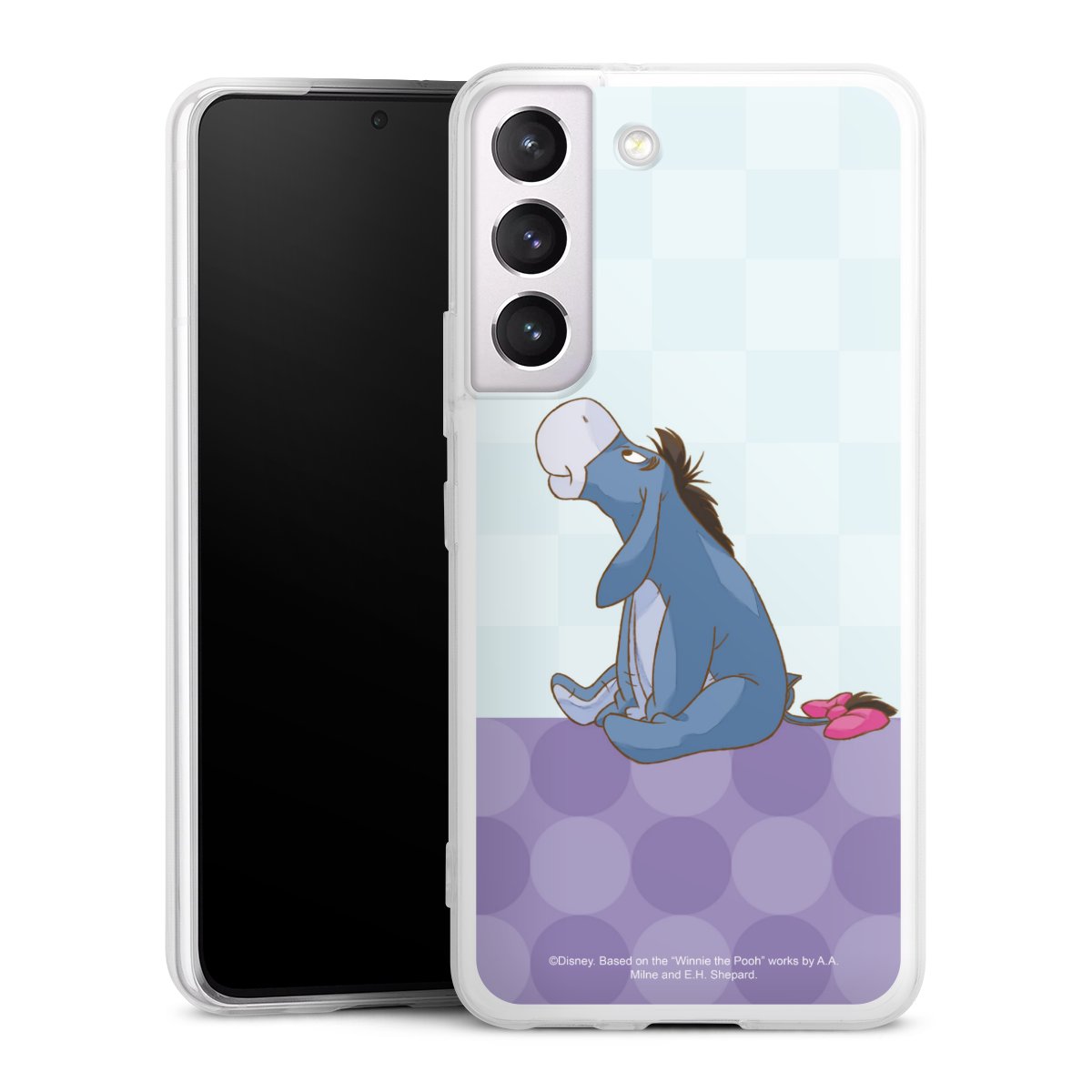 Galaxy S22 Handy Slim Case extra dünn Silikon Handyhülle transparent Hülle Winnie The Pooh Disney Donkey Silikon Slim Case