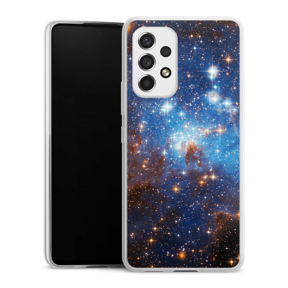 Galaxy A53 5G Handy Slim Case extra dünn Silikon Handyhülle transparent Hülle Star Weltall Galaxy Silikon Slim Case