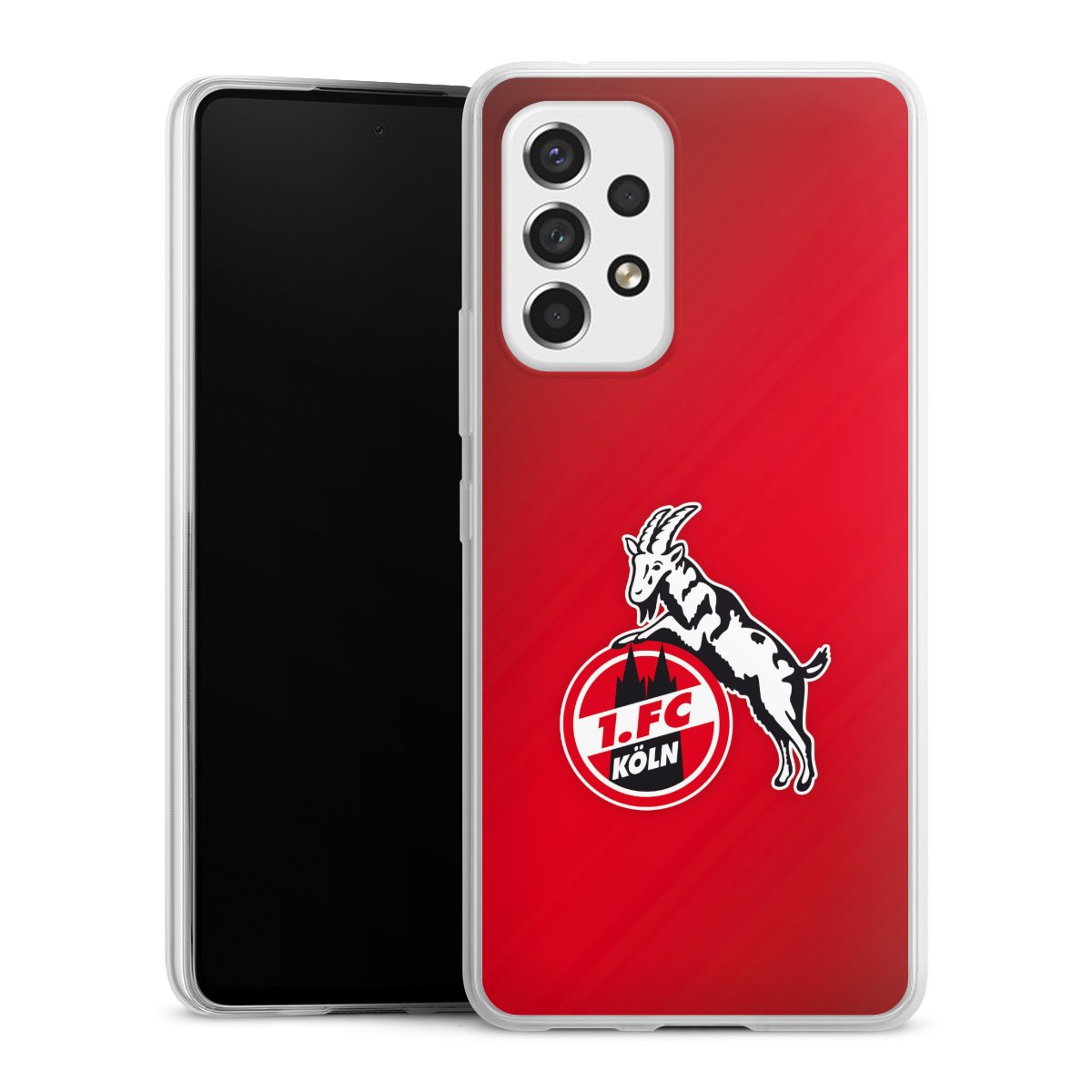 Galaxy A53 5G Handy Slim Case extra dünn Silikon Handyhülle transparent Hülle Official Licensed Product Effzeh 1. Fc Köln Silikon Slim Case