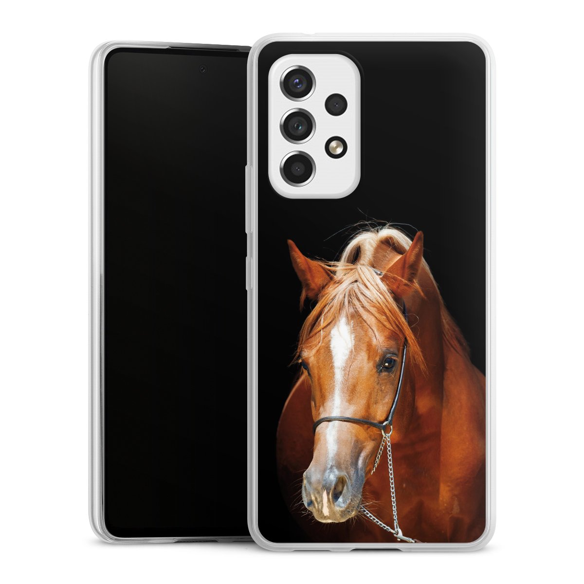 Galaxy A53 5G Handy Slim Case extra dünn Silikon Handyhülle transparent Hülle Mare Horse Hobby Silikon Slim Case