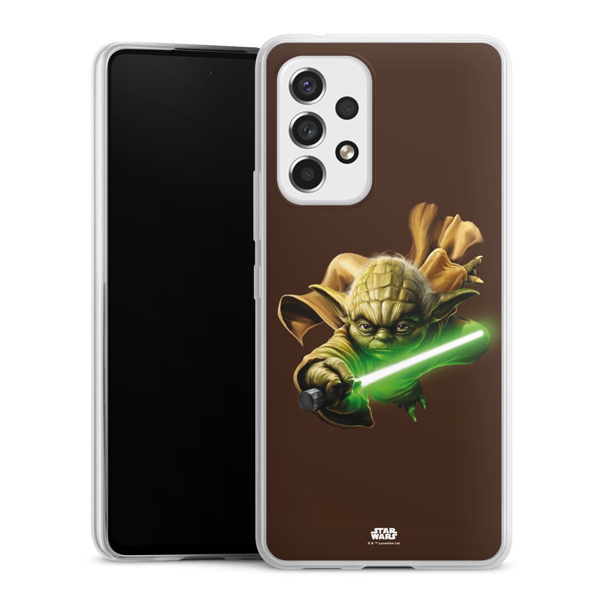 Galaxy A53 5G Handy Slim Case extra dünn Silikon Handyhülle transparent Hülle Yoda Merchandise Star Wars Silikon Slim Case