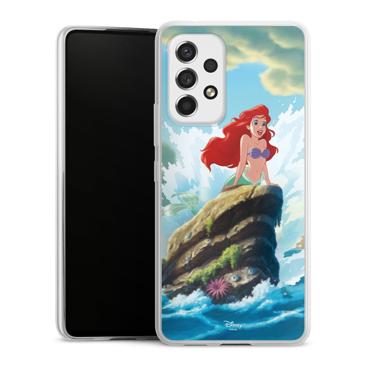 Galaxy A53 5G Handy Slim Case extra dünn Silikon Handyhülle transparent Hülle Mermaid Arielle Die Meerjungfrau Official Licensed Product Silikon Slim Case