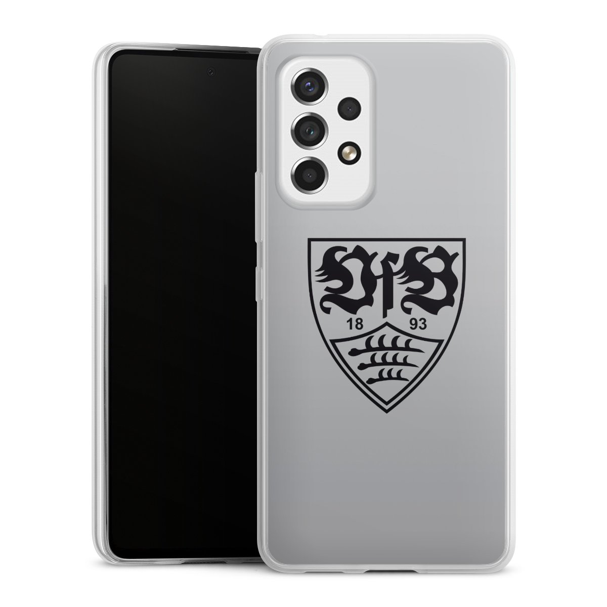 Galaxy A53 5G Handy Slim Case extra dünn Silikon Handyhülle transparent Hülle Logo Vfb Stuttgart Official Licensed Product Silikon Slim Case