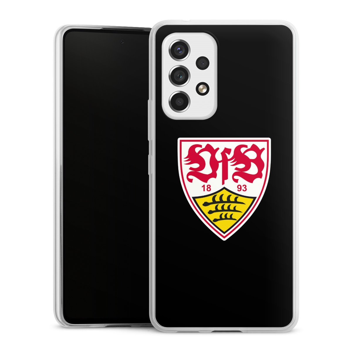 Galaxy A53 5G Handy Slim Case extra dünn Silikon Handyhülle transparent Hülle Vfb Stuttgart Official Licensed Product Coat Of Arms Silikon Slim Case