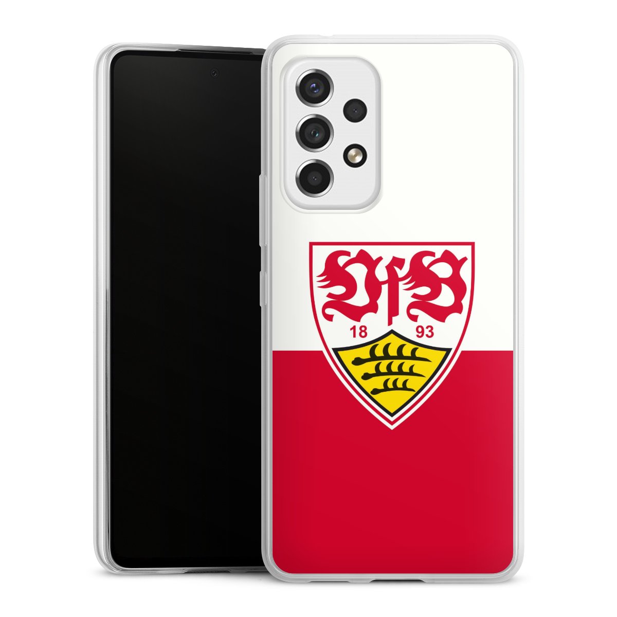 Galaxy A53 5G Handy Slim Case extra dünn Silikon Handyhülle transparent Hülle Official Licensed Product Logo Vfb Stuttgart Silikon Slim Case