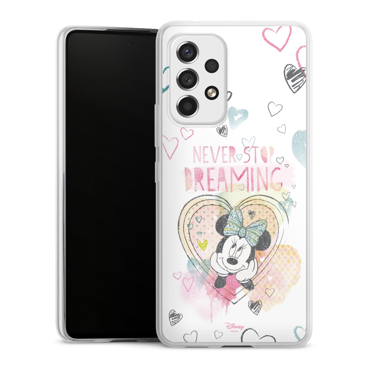 Galaxy A53 5G Handy Slim Case extra dünn Silikon Handyhülle transparent Hülle Disney Official Licensed Product Minnie Mouse Silikon Slim Case