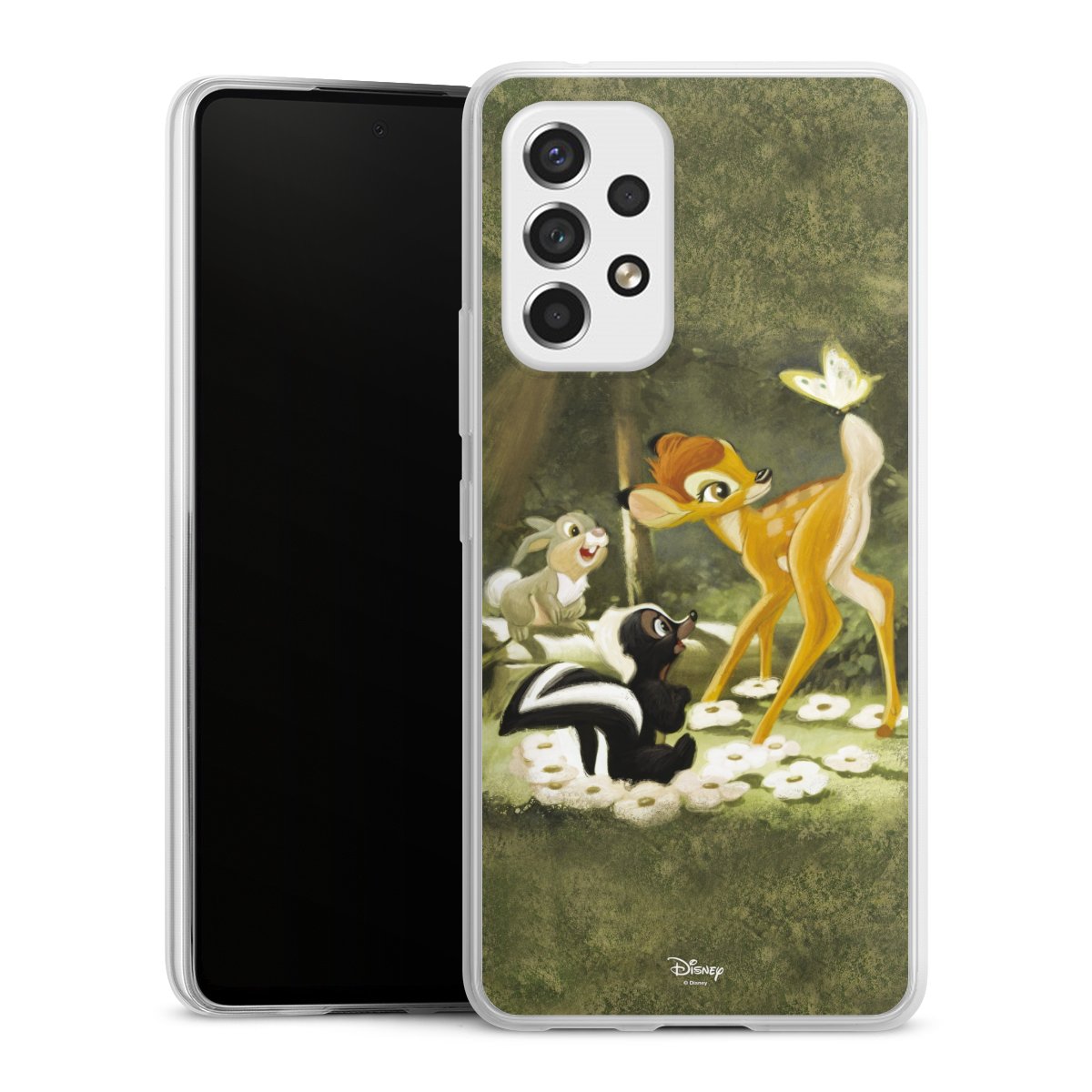 Galaxy A53 5G Handy Slim Case extra dünn Silikon Handyhülle transparent Hülle Disney Official Licensed Product Bambi Silikon Slim Case