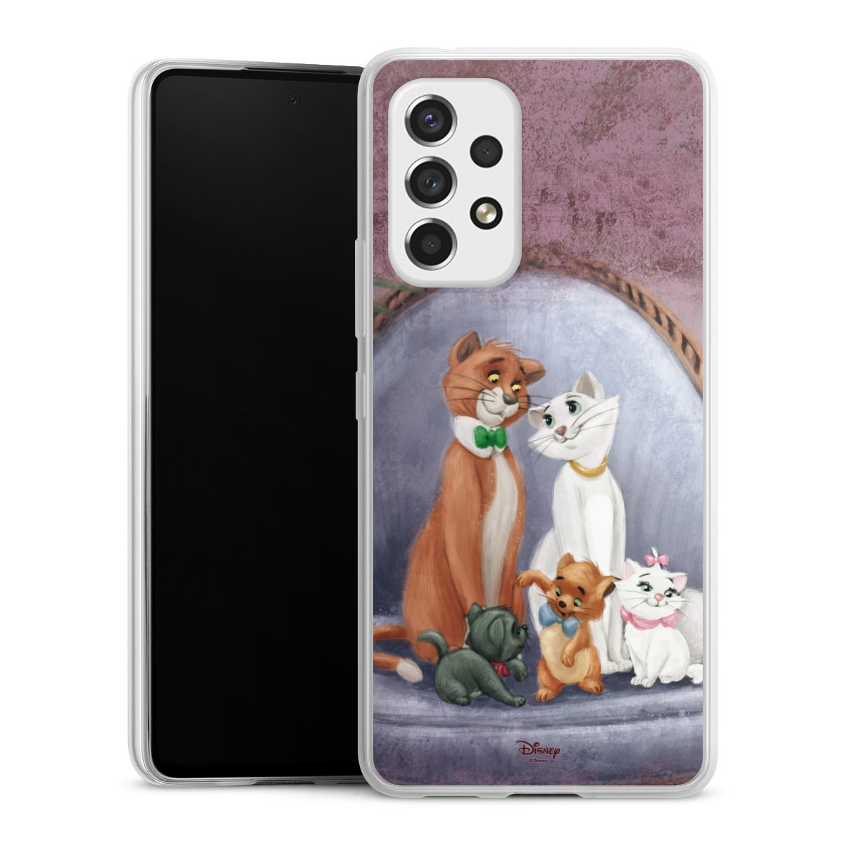 Galaxy A53 5G Handy Slim Case extra dünn Silikon Handyhülle transparent Hülle Official Licensed Product Disney Aristocats Silikon Slim Case