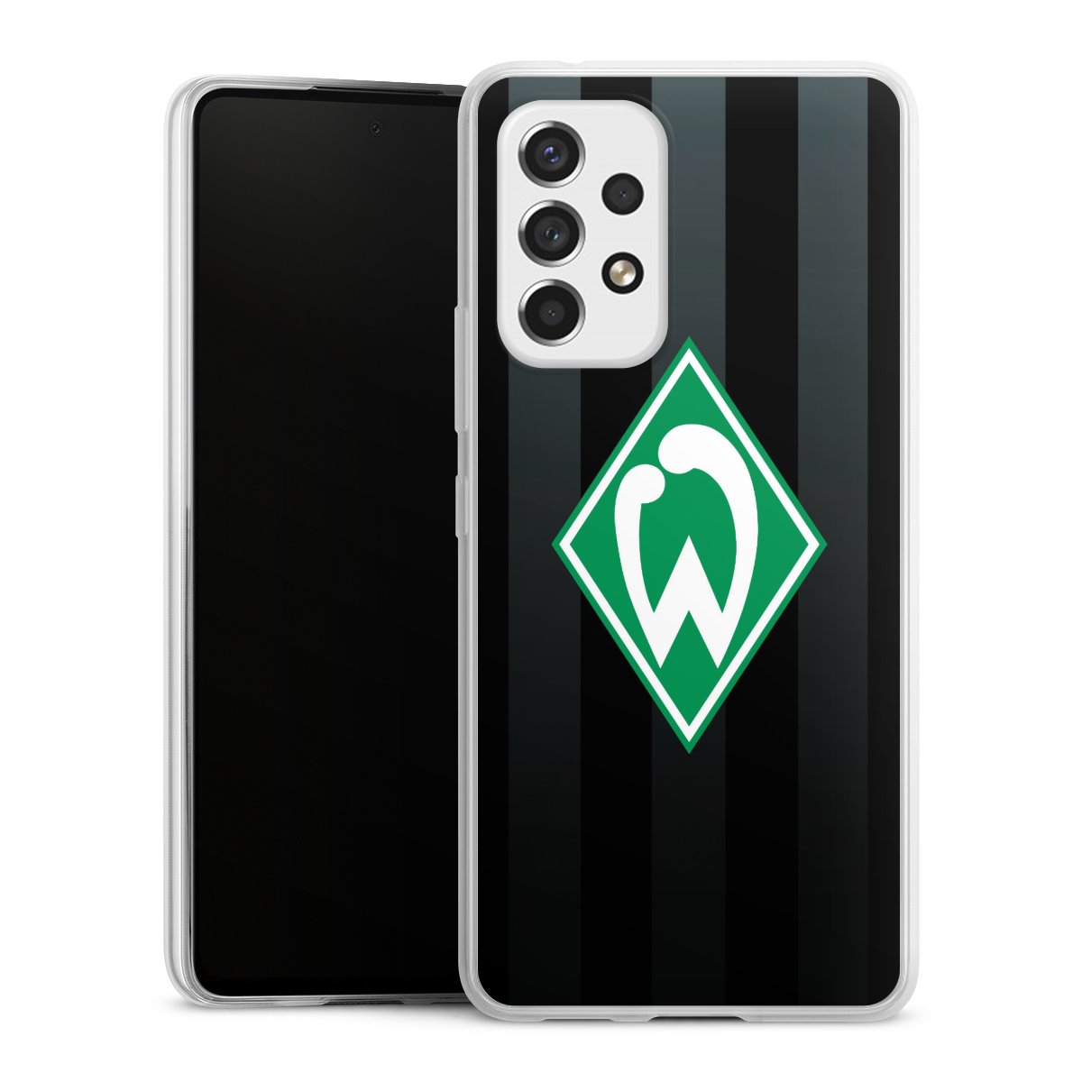 Galaxy A53 5G Handy Slim Case extra dünn Silikon Handyhülle transparent Hülle Stripes Sv Werder Bremen Official Licensed Product Silikon Slim Case