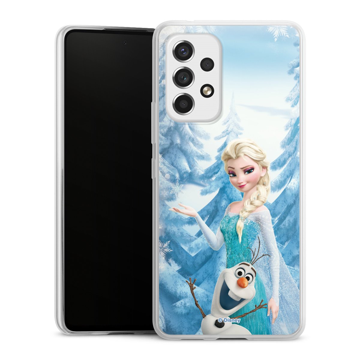 Galaxy A53 5G Handy Slim Case extra dünn Silikon Handyhülle transparent Hülle Official Licensed Product Frozen Elsa Disney Silikon Slim Case