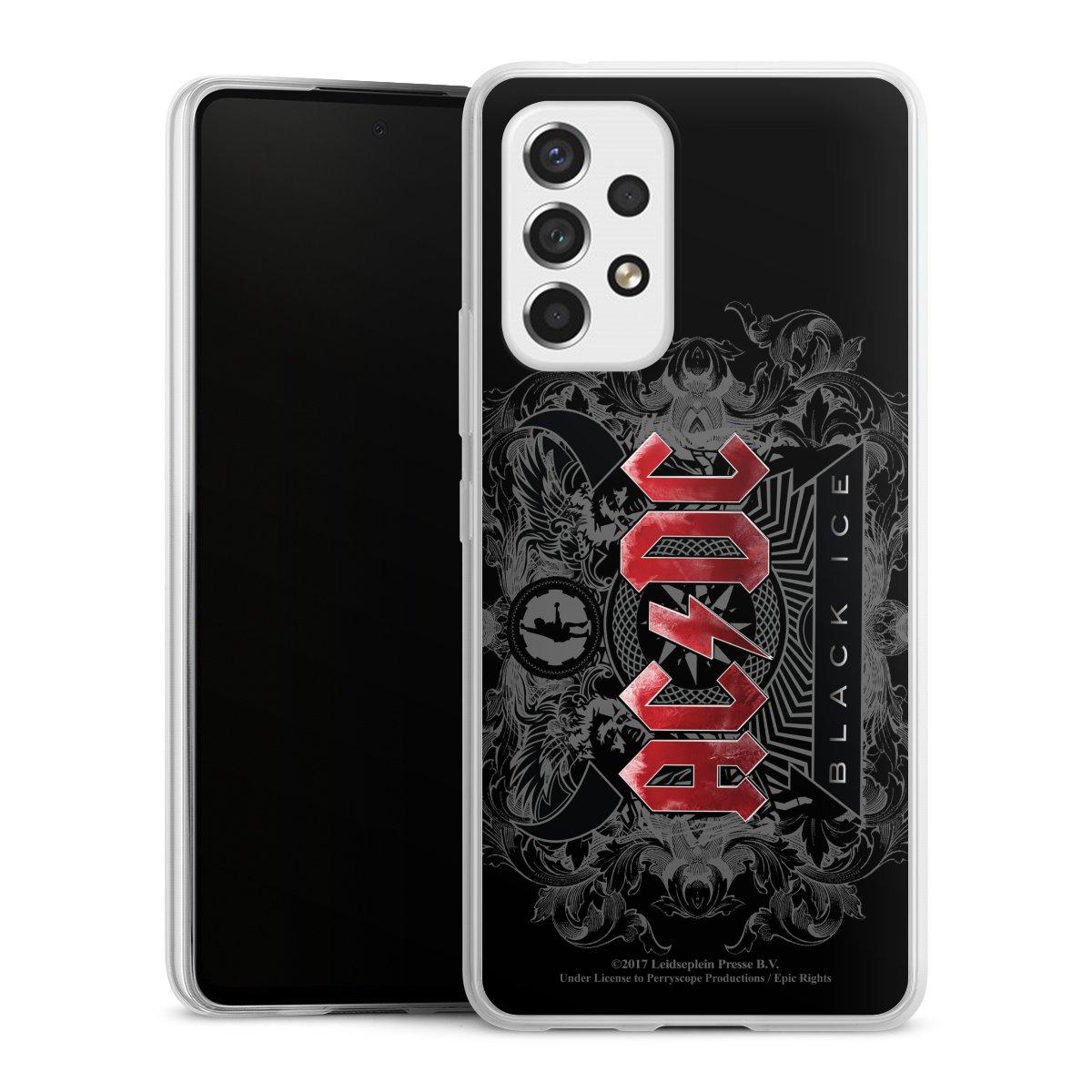 Galaxy A53 5G Handy Slim Case extra dünn Silikon Handyhülle transparent Hülle Merchandise Black Ice Acdc Silikon Slim Case